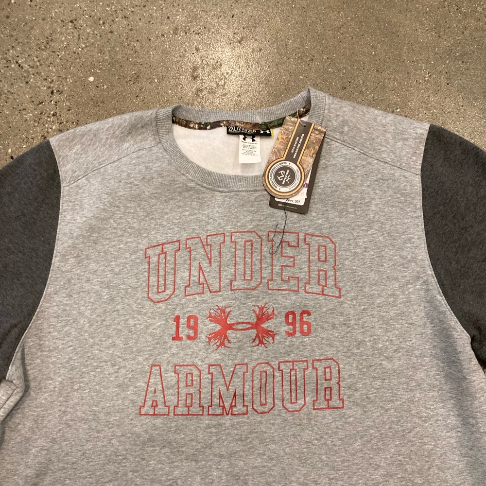 Under Armour Hunting Rival Fleece Crewneck Sweatshirt Size 2XL - Picture 3 of 12